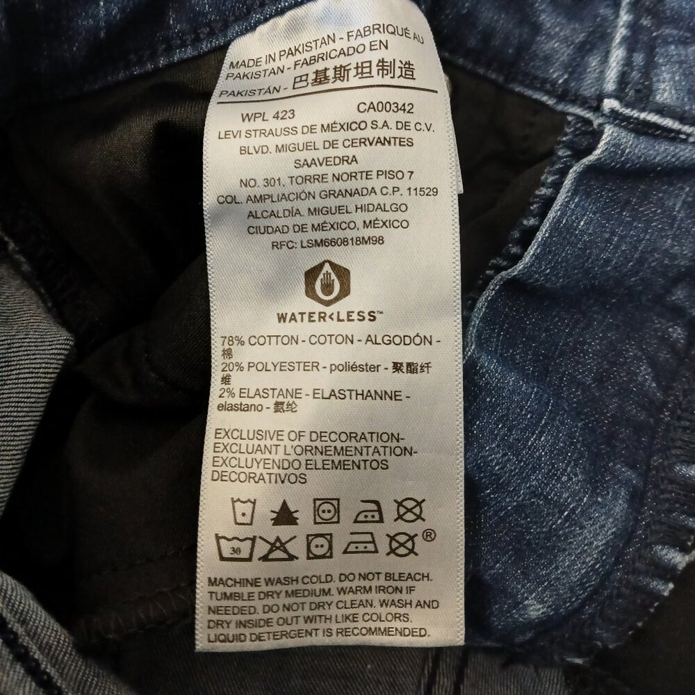 Levis Signature Gold Jeans 8 Short Skinny Totally Shaping Blue Denim Stretch - Picture 8 of 9